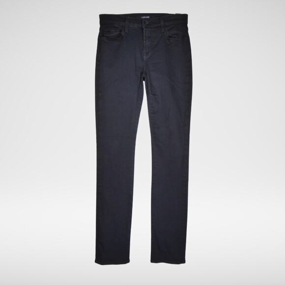 📸 J Brand Mid Rise Rail Vanity Jeans Size 27 | Black Wash Straight Leg - Picture 1 of 4